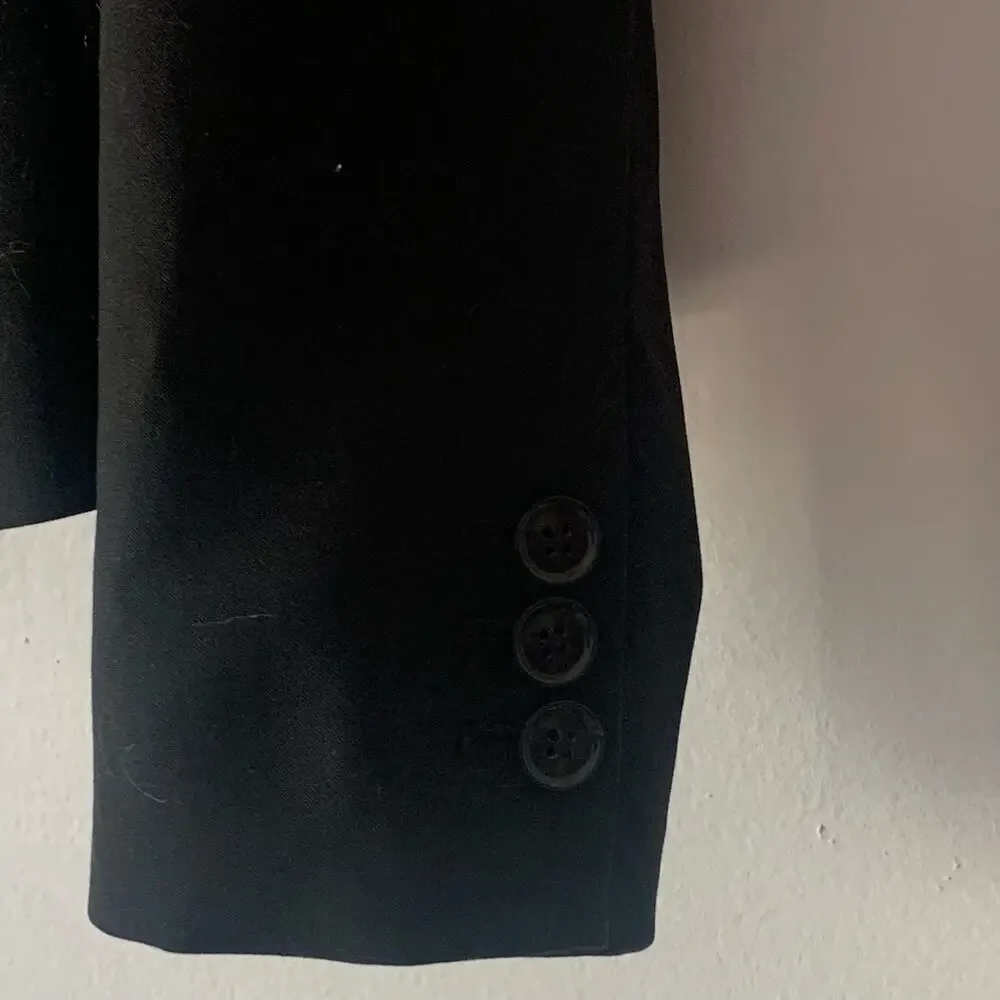 Banana Republic Black Wool Classic Blazer Size 2 - Picture 4 of 15